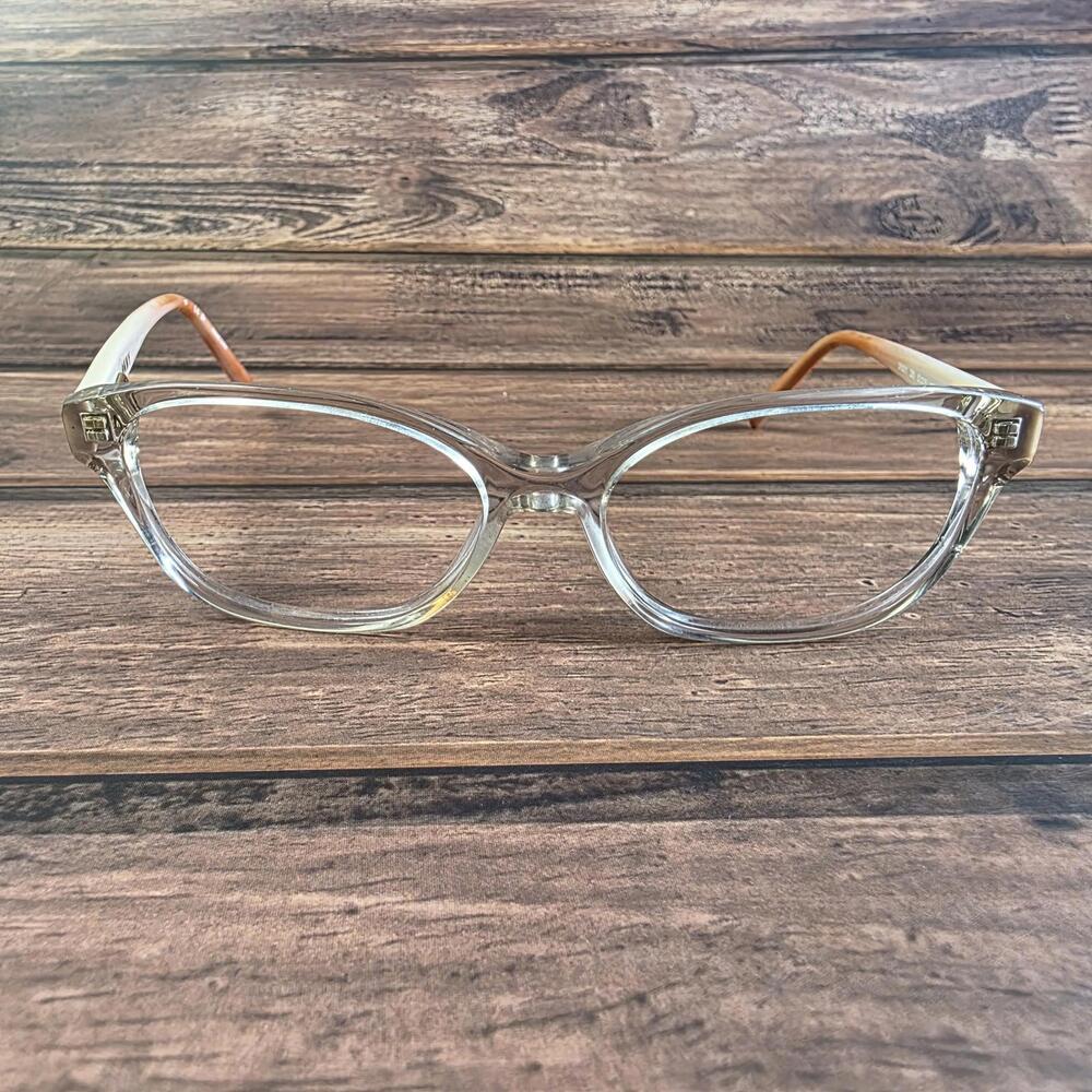 DKNY Eyeglasses‎ DK5011 280 Womens Clear Ivory Brown Square Optical Frame 52mm